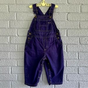 Vintage Gymsport Gymboree 1998 24M unisex toddler blue bib overalls 100% cotton